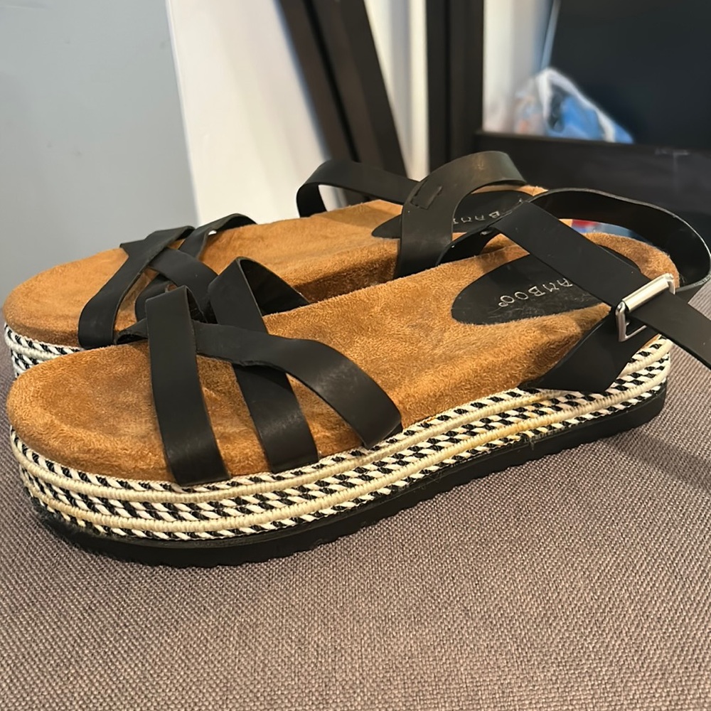strapped platform sandals. Never worn